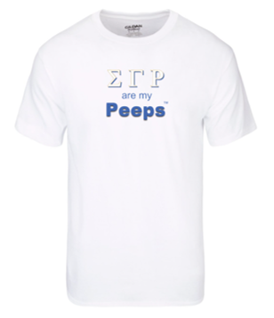 PEEPS Greek T-shirt - GAMMA RHO White2