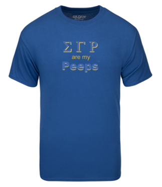 PEEPS Greek T-shirt - GAMMA RHO Blue1