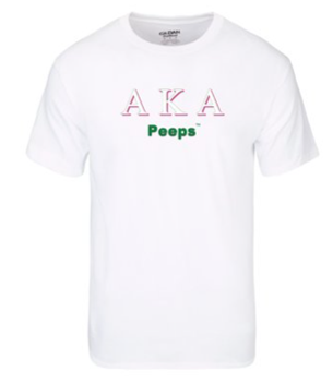 PEEPS Greek T-shirt - AKA White1