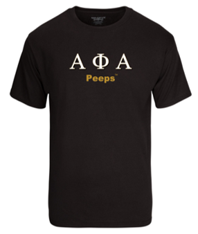 PEEPS Greek T-shirt - ALPHA Black1