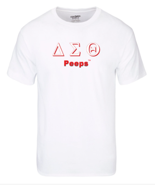 PEEPS Greek T-shirt - DELTA Red White2