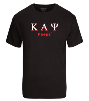 PEEPS Greek T-shirt - KAPPA Black2