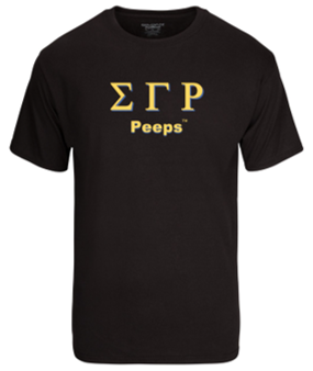 PEEPS Greek T-shirt - GAMMA RHO Black1