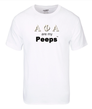 PEEPS Greek T-shirt - ALPHA White1
