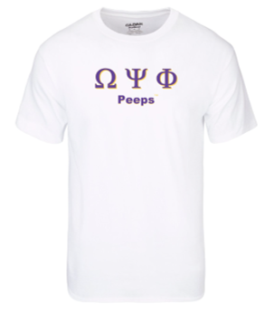 PEEPS Greek T-shirt - OMEGA White1