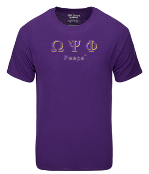 PEEPS Greek T-shirt - OMEGA Purple2