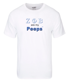 PEEPS Greek T-shirt - ZETA White2