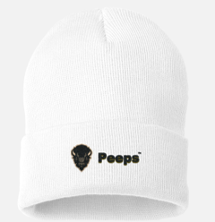 PEEPS CU Embroidered Beanie - white