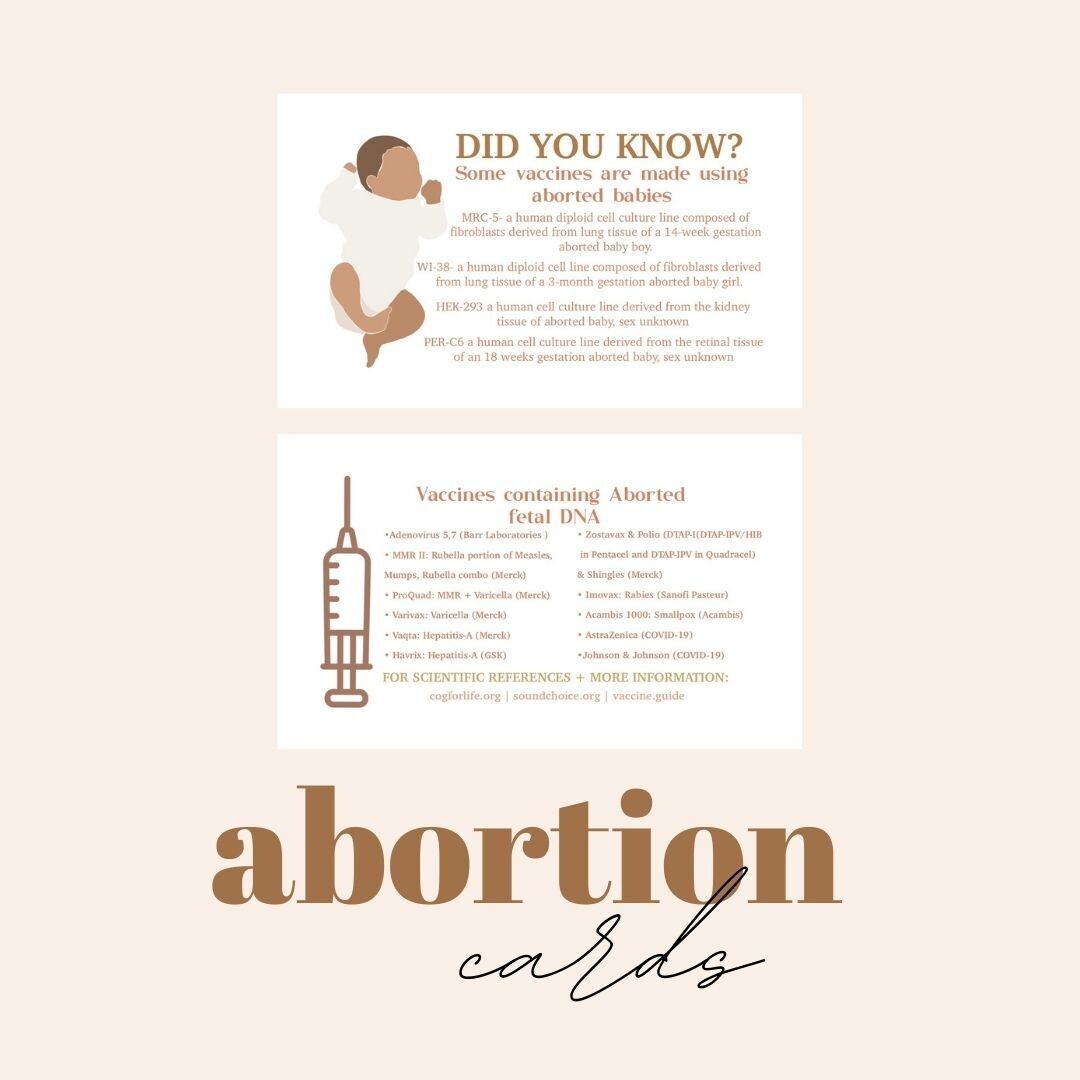 Abortion + Vaccines Cards