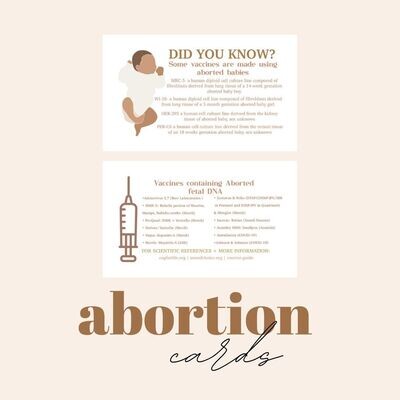Abortion + Vaccines Cards