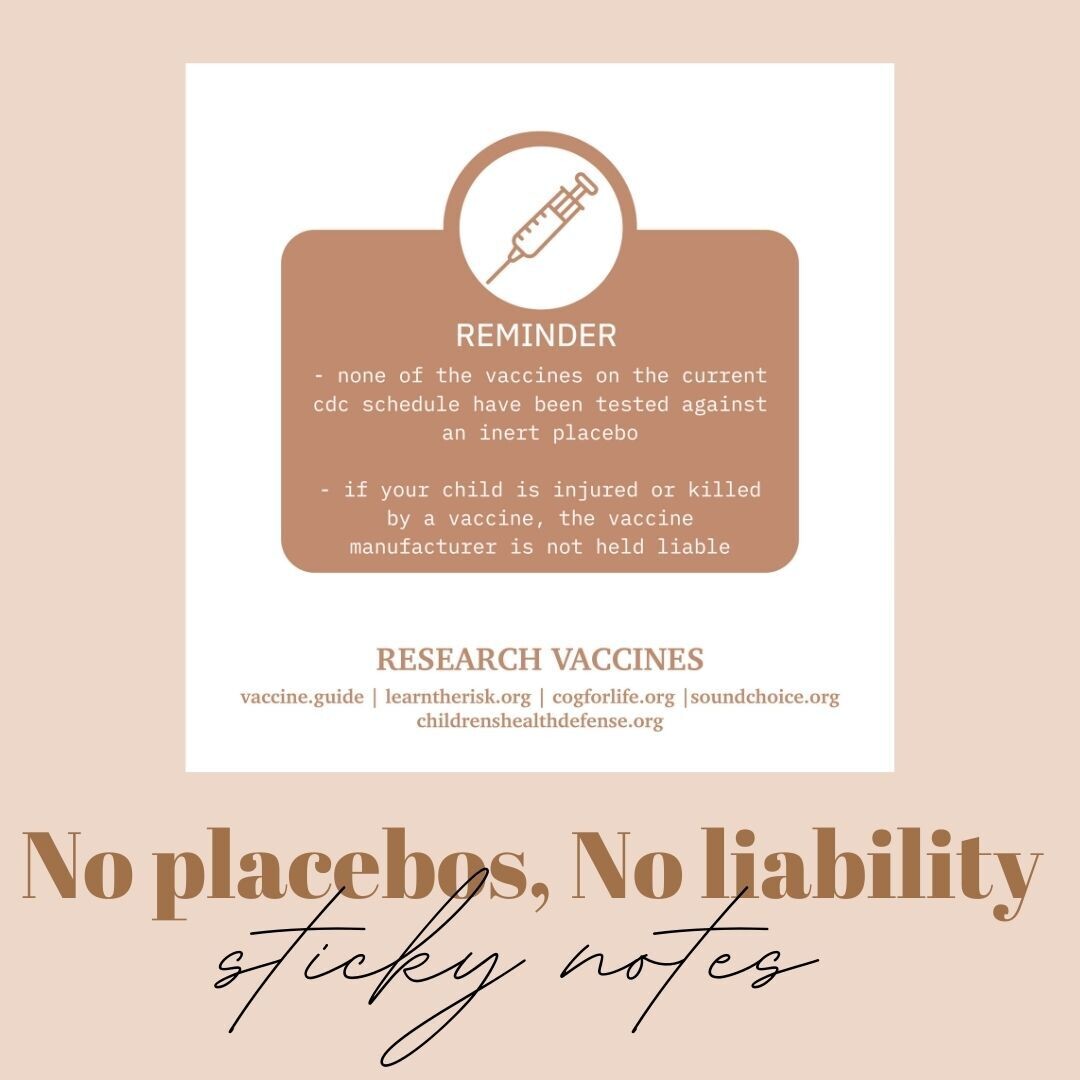 No placebos, no liability Sticky Notes