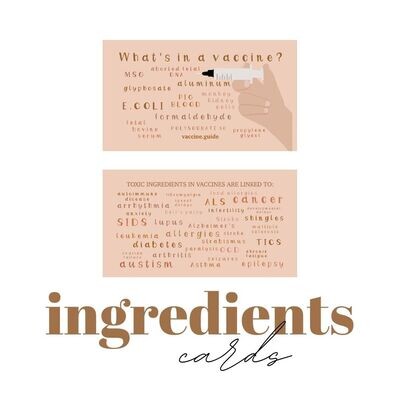 Ingredients Cards