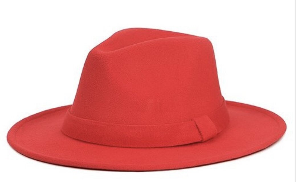Classic Fedora Hat (Red)