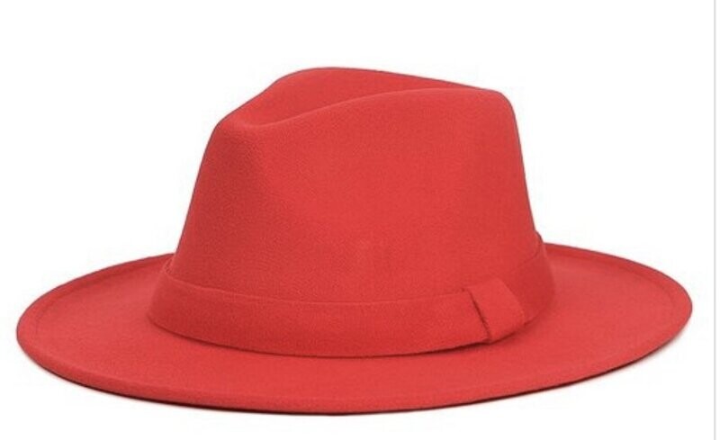 Classic Fedora Hat (Red)