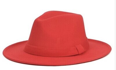 Classic Fedora Hat (Red)