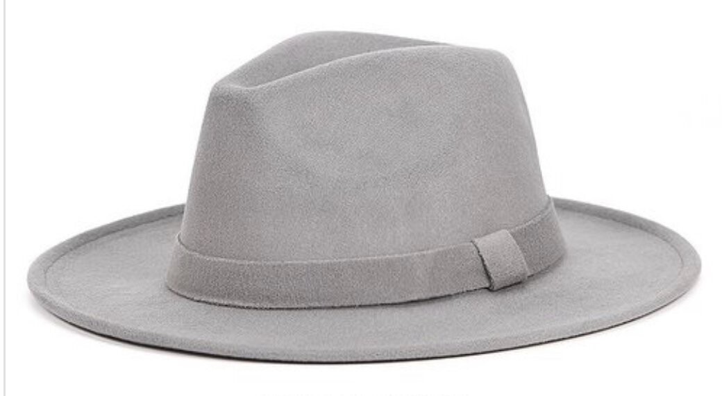 Classic Fedora Hat (Light Gray)