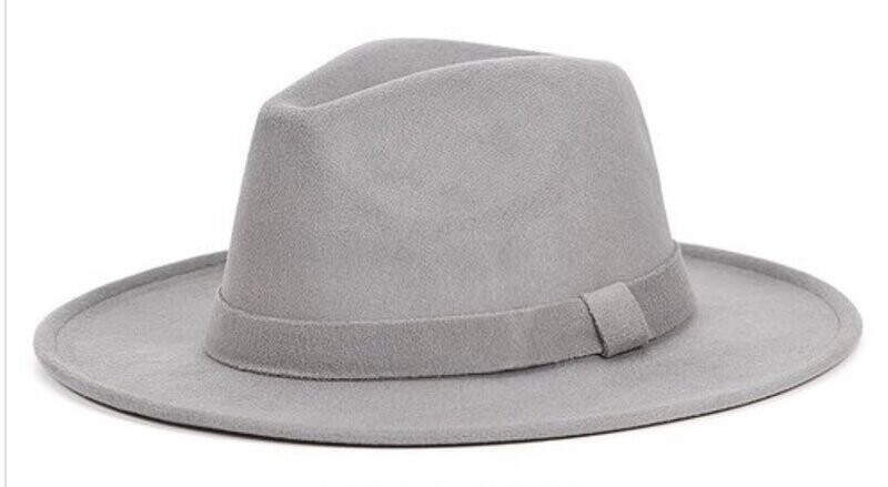 Classic Fedora Hat (Light Gray)