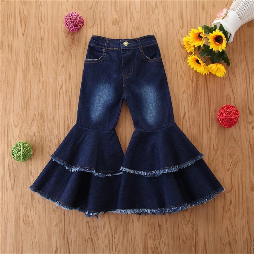 Dark Denim Flared Pants