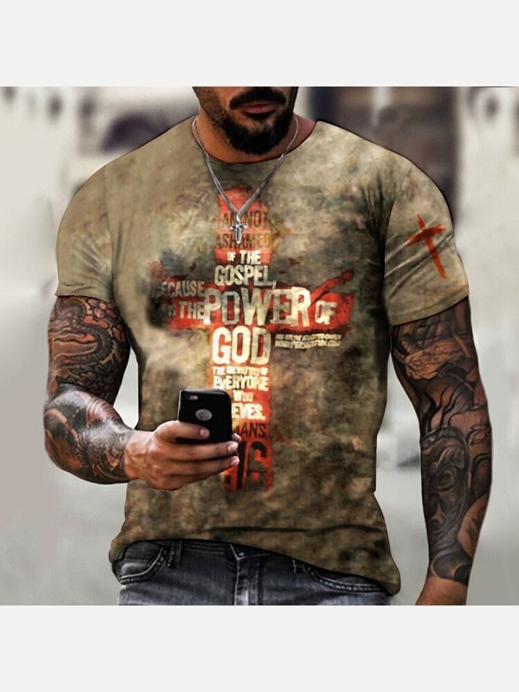 Men's Graphic Crew Neck T-Shirt
