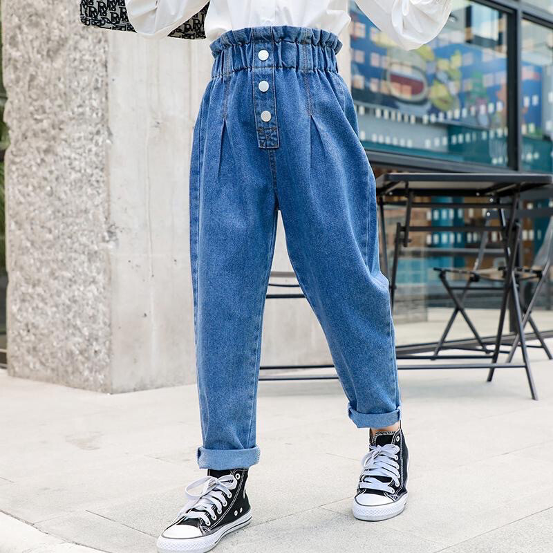 Girls High Waisted Jeans