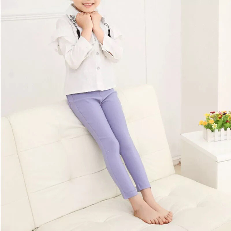 Stretch Slim Fitting Pants - Purple