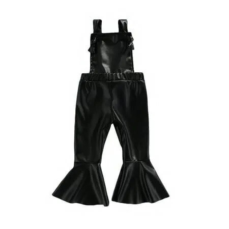 Girls PU Leather Jumpsuit