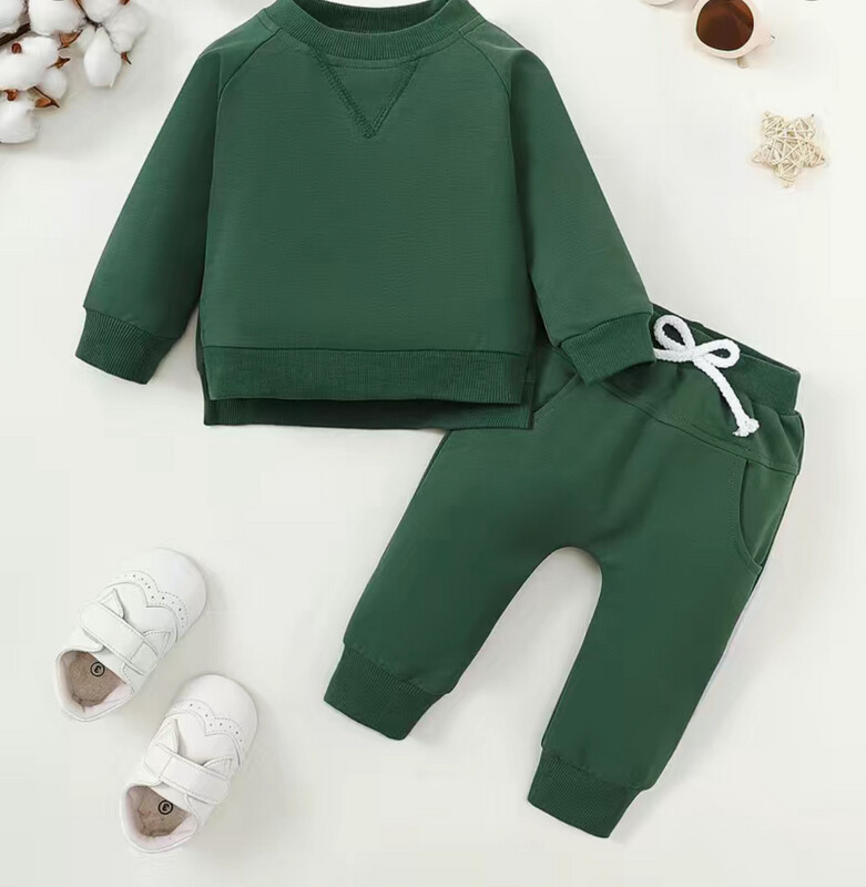 Crew Neck Sweatshirt Jogger Set