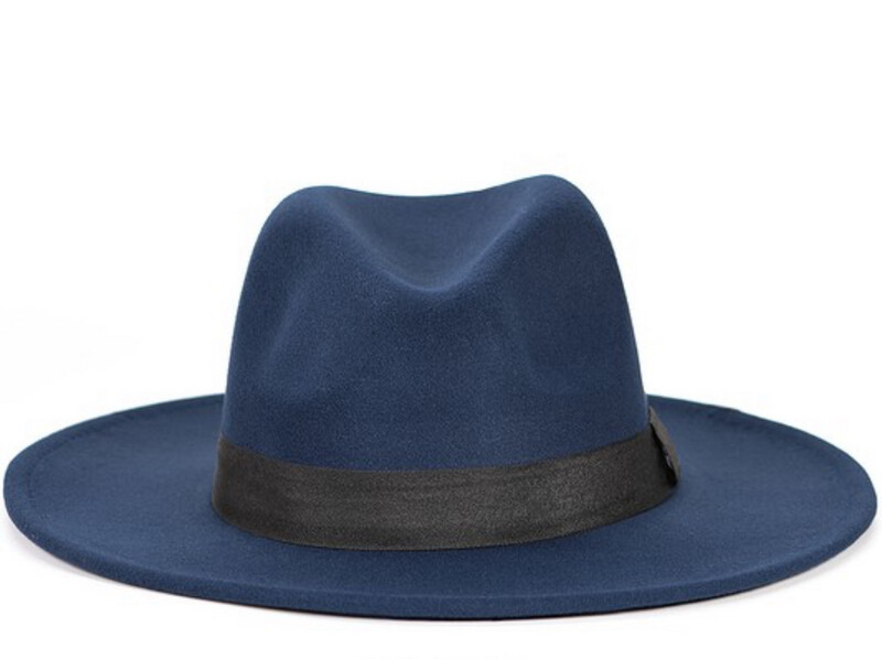 Retro Fedora Hat (Navy)