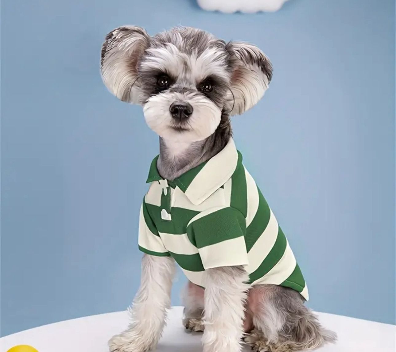 Fashion Striped Polo Shirt for Dogs - Green