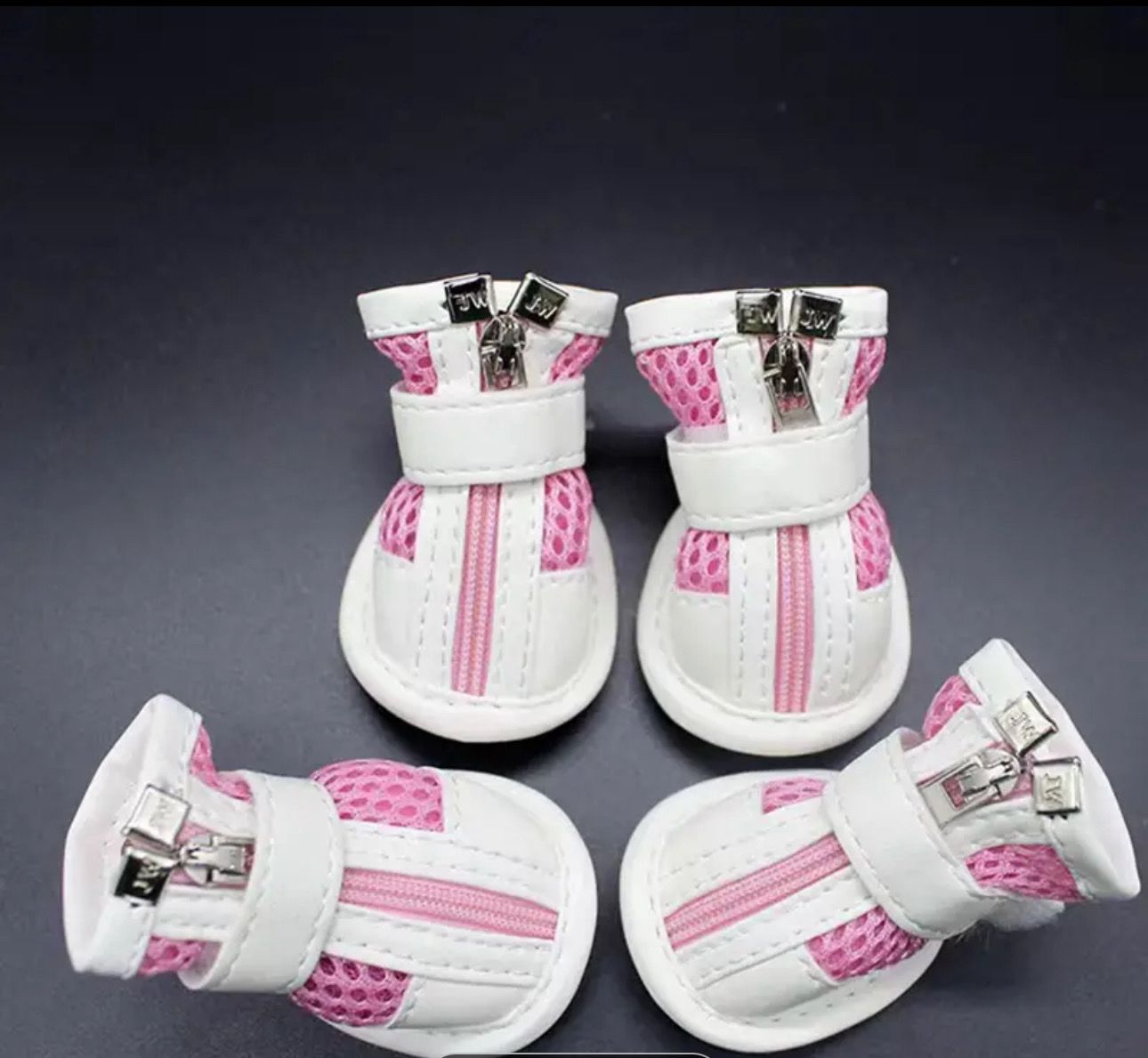 4pcs Breathable & Waterproof Dog Booties - Pink