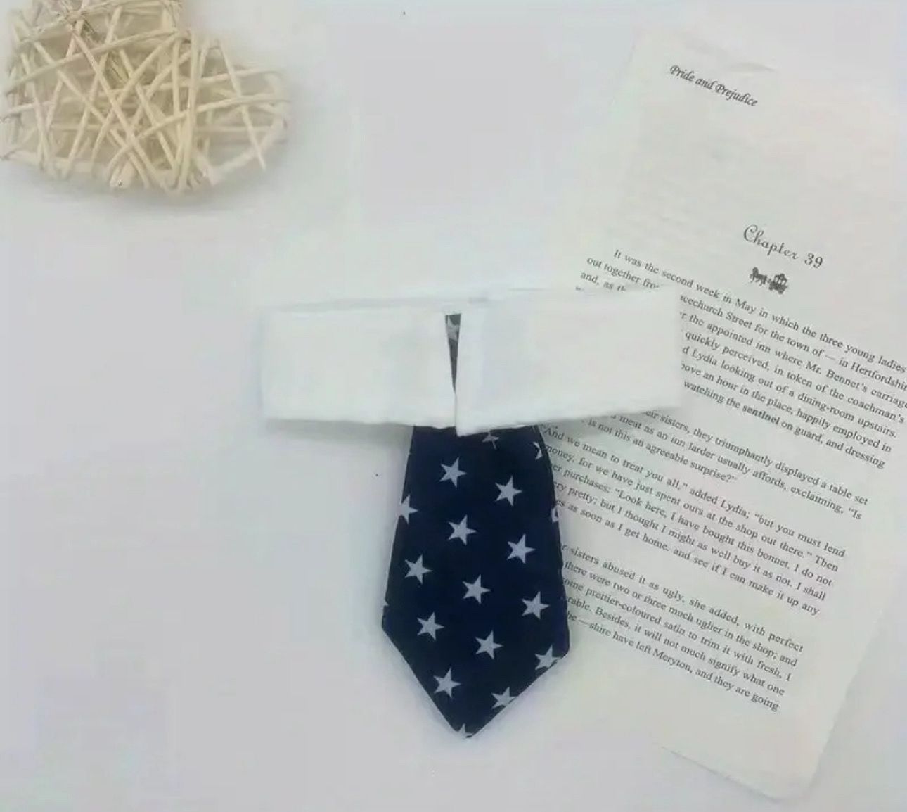 Pet Neck Tie - Navy Star