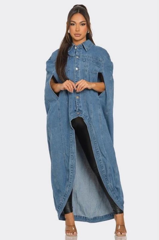 No Need to Talk Loud Denim Jacket