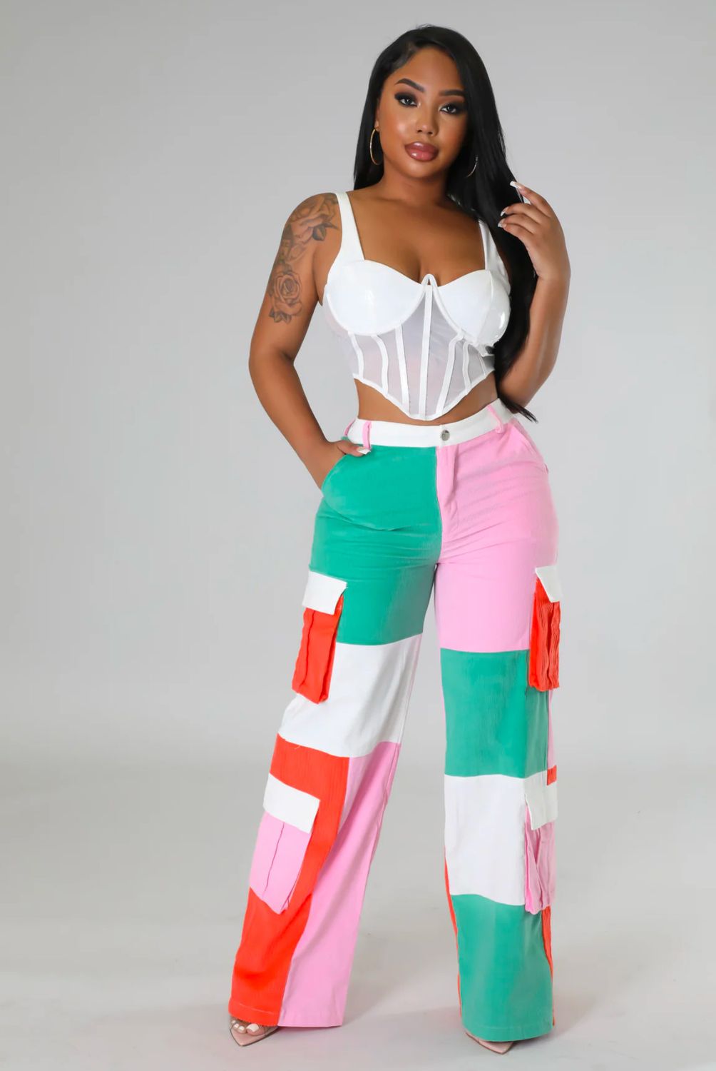 Block Em' Corduroy Cargo Pants