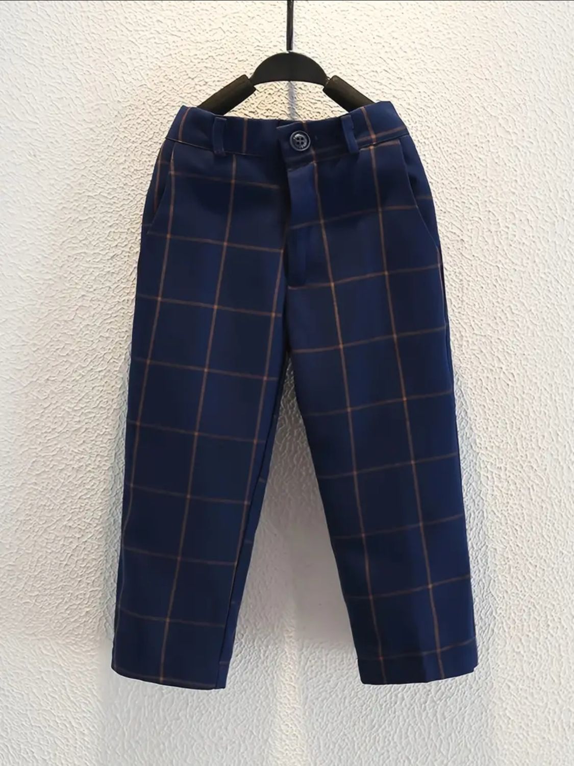 Boys' Preppy Plaid Dress Pants