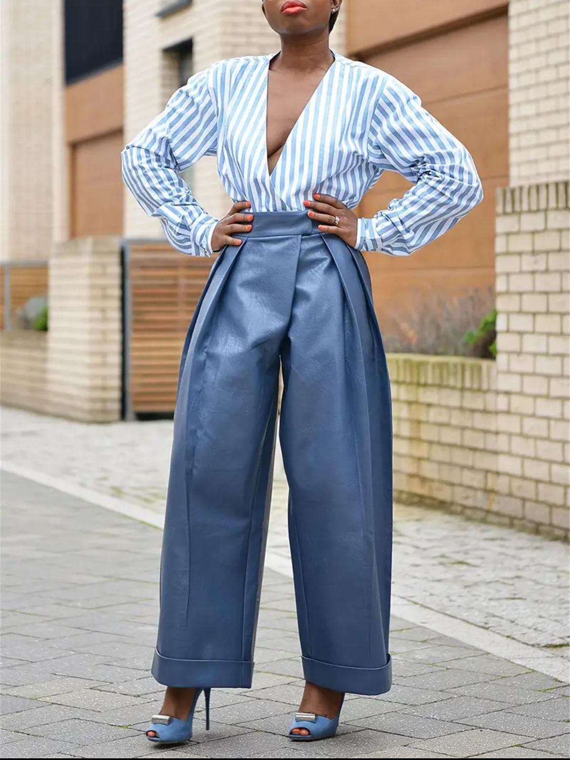 Work Or Play PU Leather Trouser Pant