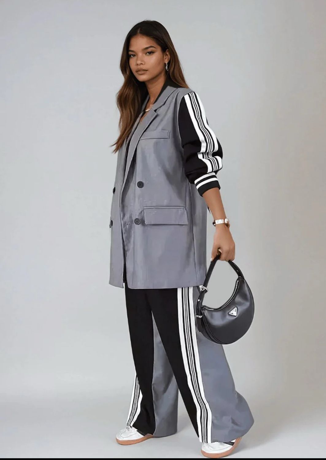 Top Tiered Blazer Pant Set