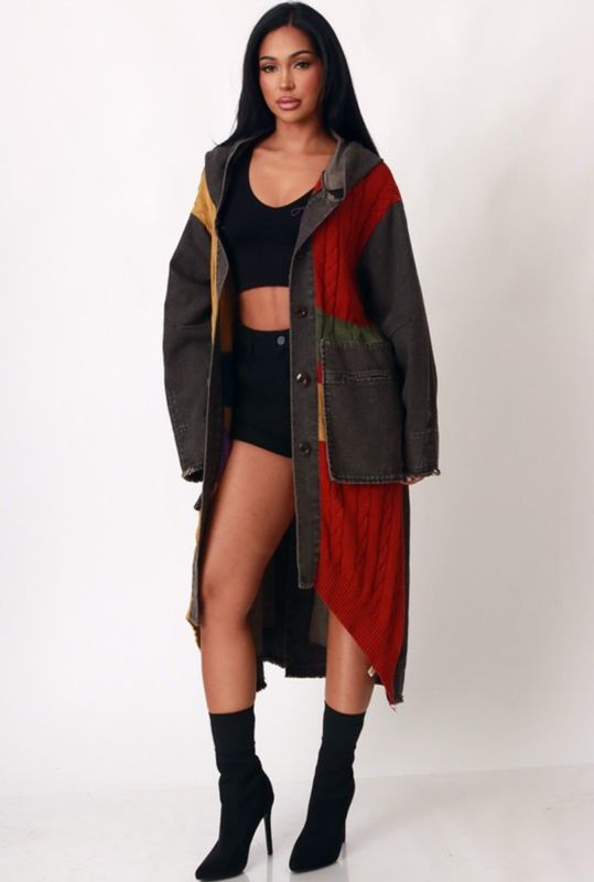 Crossing Ways Color Block Hoodie Jacket