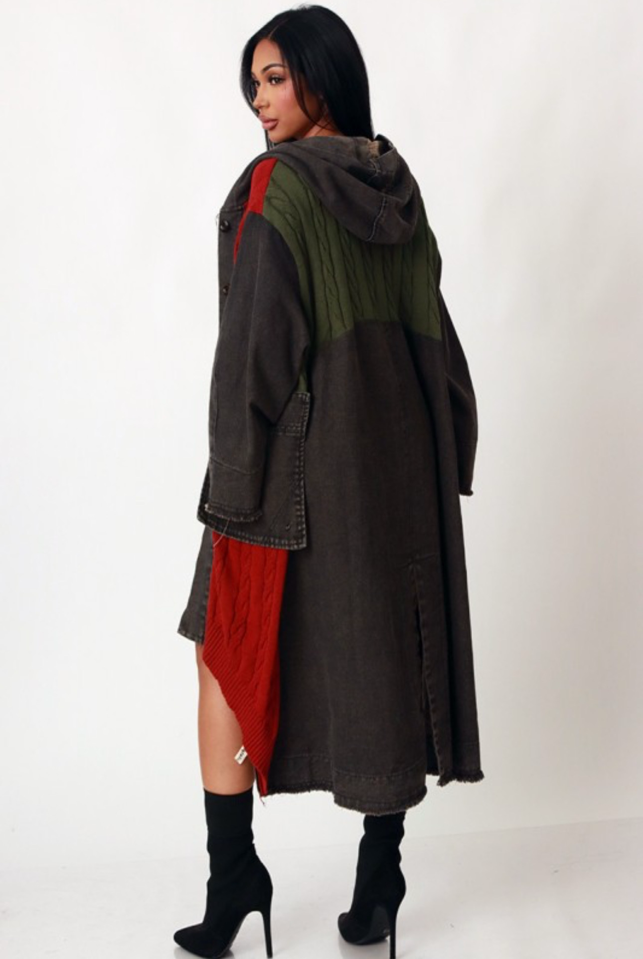 Crossing Ways Color Block Hoodie Jacket