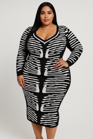 Zoey Zebra Bodycon Dress