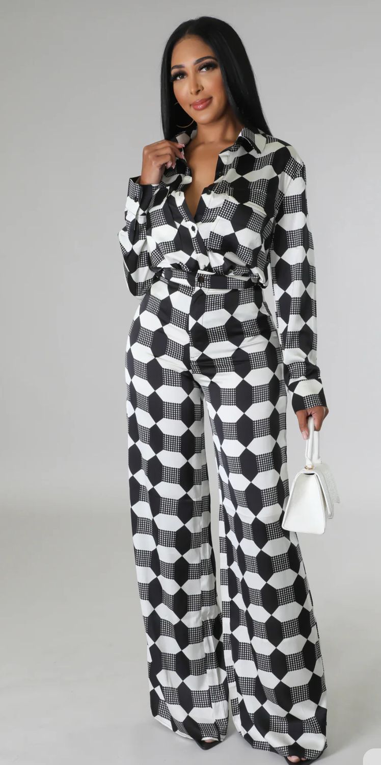 Satin Moments Pants Set