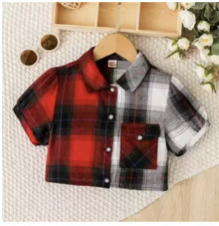 Fashion Plaid Short Sleeve Shirt Fashion Plaid Short Sleeve Shirt