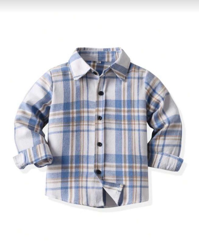 Blue Plaid Long Sleeve Casual Shirt