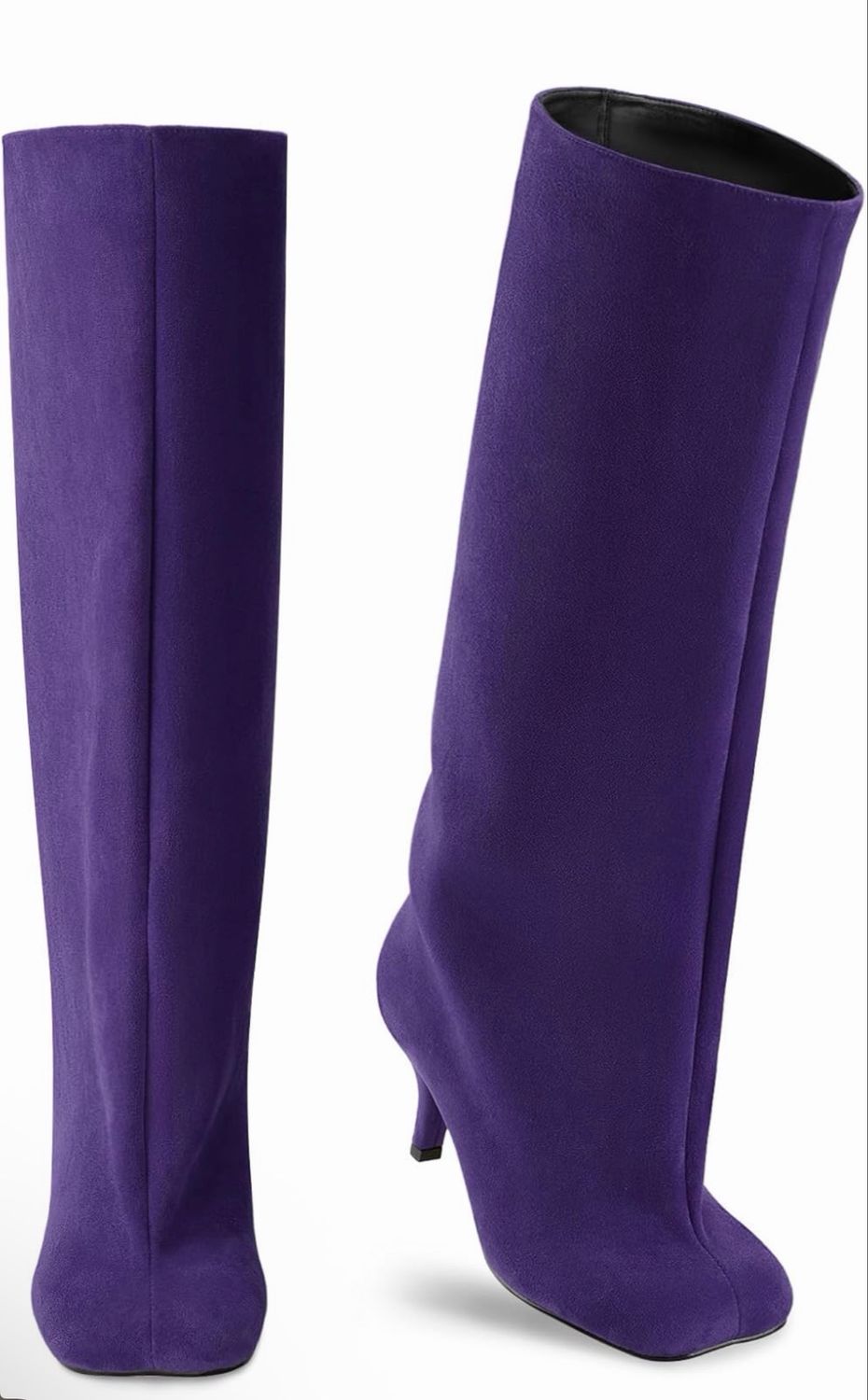 Always A Baddie Knee High Square Toe Boots - Purple Always A Baddie Knee High Square Toe Boots - Purple