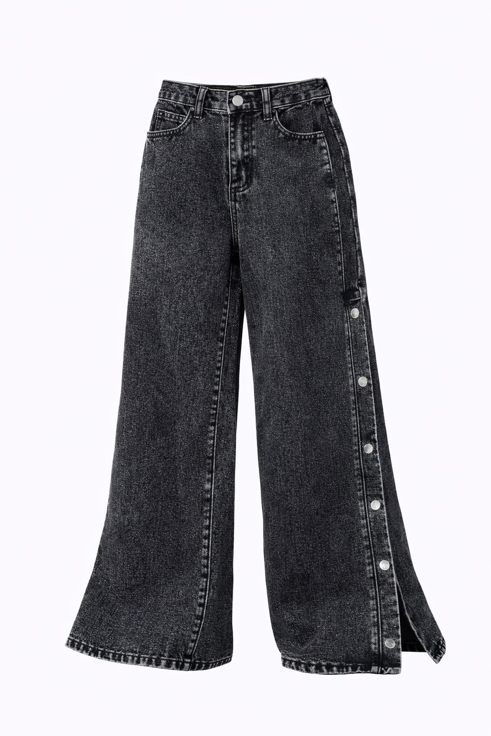 High Waisted Vintage Snap Jeans