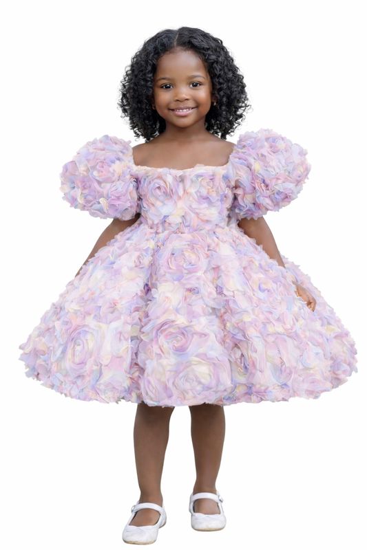 Multicolor Flower Detail Dress