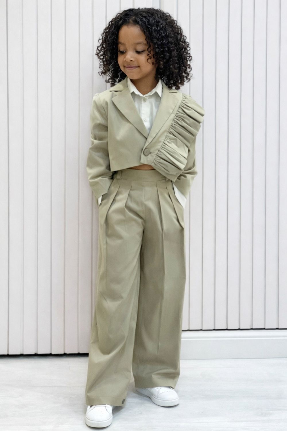 Olive Pants Suit