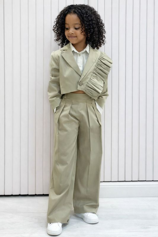 Olive Pants Suit