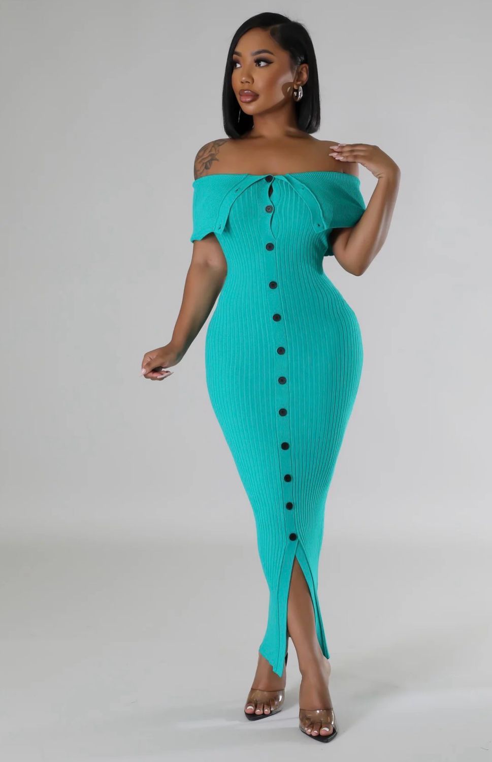 Double Scoop Midi Dress