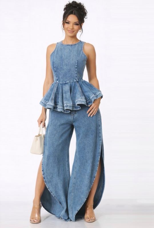 Softly In Love Bubble Hem Poplin Set