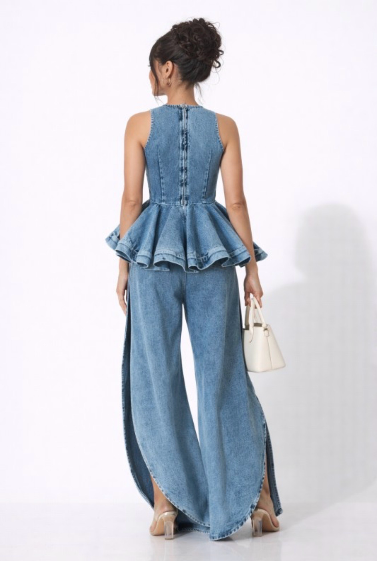 Softly In Love Bubble Hem Poplin Set